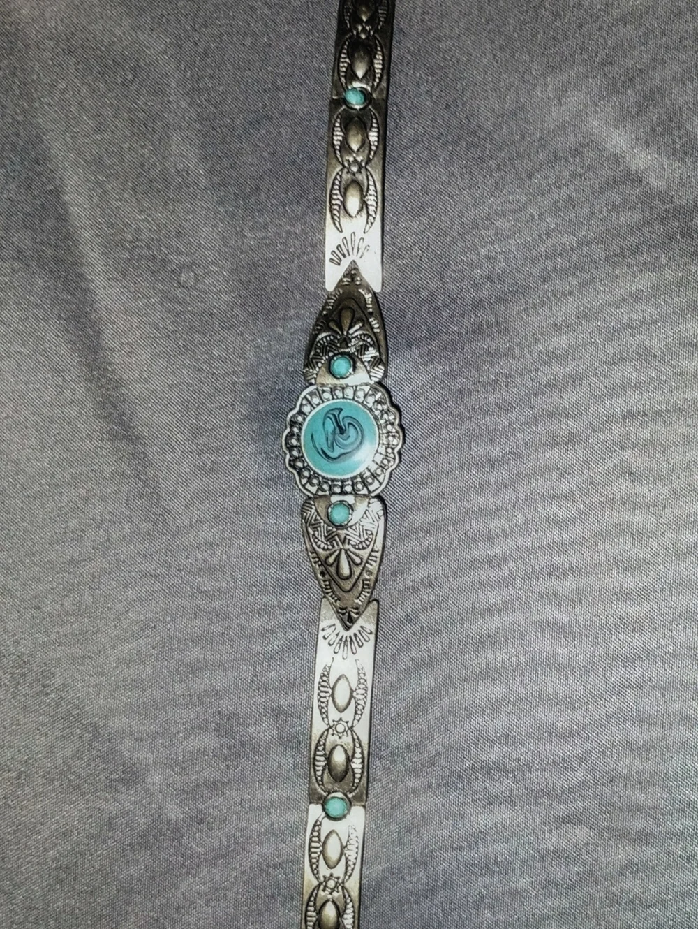 Southwestern Style Bell Trading Post Choker necklace - Picture 2 of 2